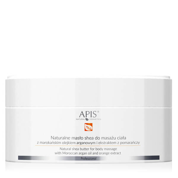 Apis Professional Orange terApis Naturalne Masło Shea do Masażu Ciała z Marokańskim Olejkiem Arganowym i Ekstraktem z Pomarańczy dla Skóry Suchej 200g