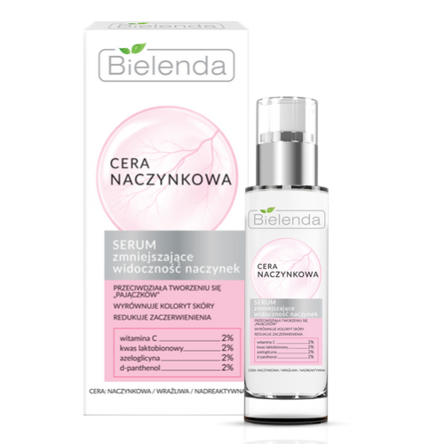 Bielenda Capillary Skin Serum Zmniejszające Widoczność Naczynek do Skóry Naczynkowej i Wrażliwej 30ml