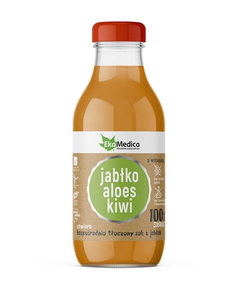 EkaMedica 100% Sok Jabłko Aloes Kiwi 300ml