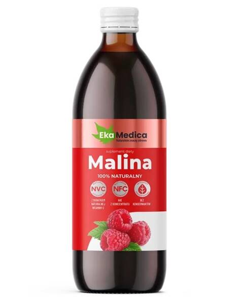 EkaMedica 100% Sok Malina NFC Pasteryzowany 0,5l