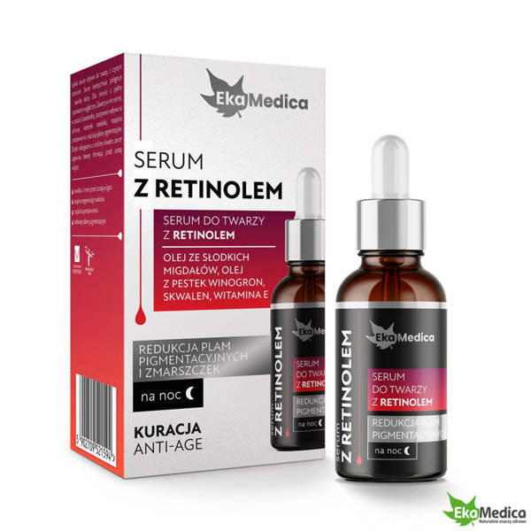 EkaMedica Anti- Age Lekkie Serum Olejowe z Retinolem na Noc 20ml Best Before 30.09.24