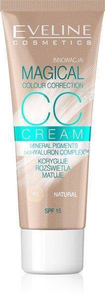 Eveline CC Cream Magical Colour Correction Multifunkcyjny Podkład SPF15 Nr 51 Natural 30ml