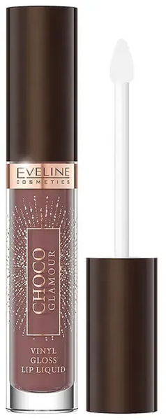 Eveline Choco Glamour Pomadka Winylowa w Płynie z Efektem Glossy Lips Nr 02 Deep Cherry Chocolate 4,5ml