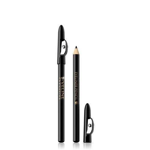 Eveline Eyeliner Pencil Kredka do Makijażu Oczu z Temperówka Czarna 1 Sztuka