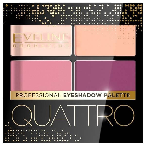 Eveline Quattro Professional Eyeshadow Palette Cienie do Powiek z Aplikatorem Nr 03 3.2g