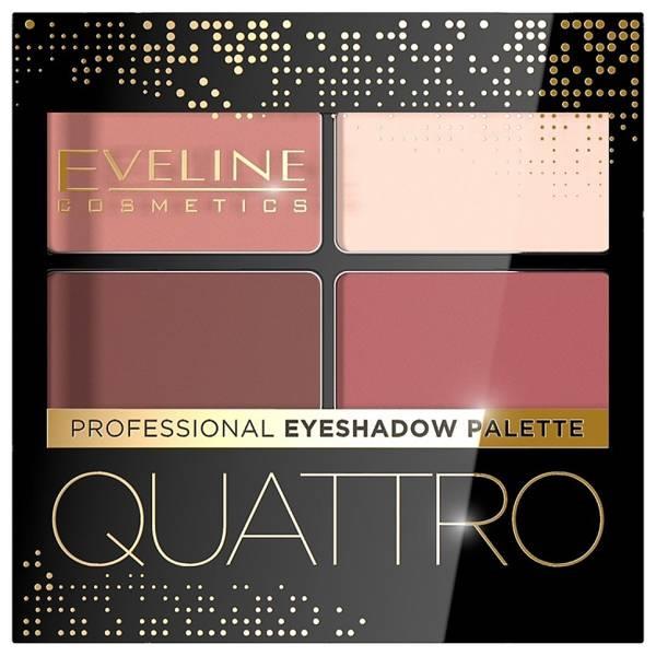 Eveline Quattro Professional Eyeshadow Palette Cienie do Powiek z Aplikatorem Nr 04 3.2g