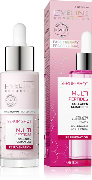 Eveline Serum Shot Kuracja Multipeptydy do Twarzy Szyi i Dekoltu 30ml