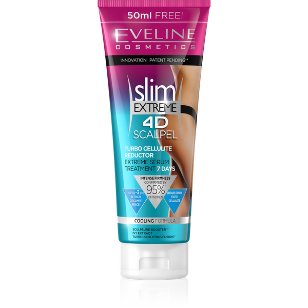 Eveline Slim Extreme 4D Scalpel Potrójnie Skoncentrowany Turbo Reduktor Cellulitu 250ml