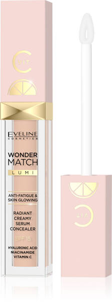 Eveline Wonder Match Lumi Rozświetlający Korektor z Witaminą C SPF15 Nr 10 Vanilla Warm 6,8ml