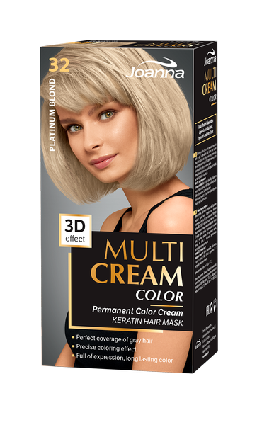 Joanna Multi Cream Trwały Intensywny Kolor Farba Pielegnacja Platynowy Blond 32