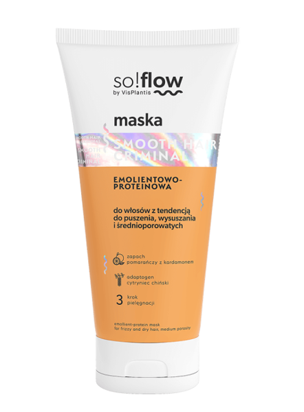 So!Flow by Vis Plantis Maska Emolientowo-Proteinowa do Włosów z Tendencją do Puszenia 200ml