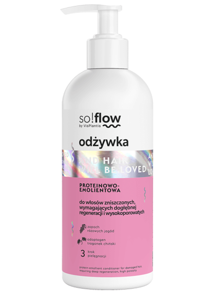 So!Flow by Vis Plantis Odżywka Proteinowo-Emolientowa do Włosów Zniszczonych 300ml