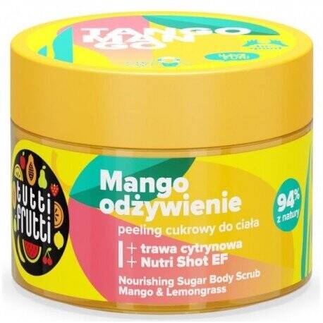 Tutti Frutti Odżywczy Peeling Cukrowy do Ciała Mango i Trawa Cytrynowa + Nutri Shot EF 300g