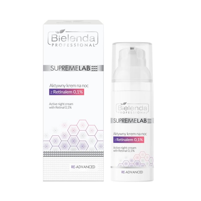  Bielenda Professional SupremeLab Re-Advanced Aktywny Krem z Retinalem 0,1% dla Każdego Rodzaju Skóry na Noc 50ml