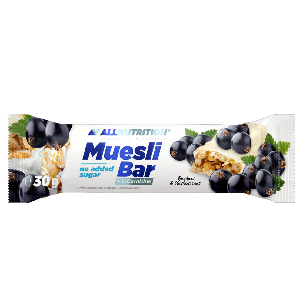 Allnutrition Muesli Bar + L-Carnitine Baton Musli Jogurt Czarna Porzeczka 30gx32 