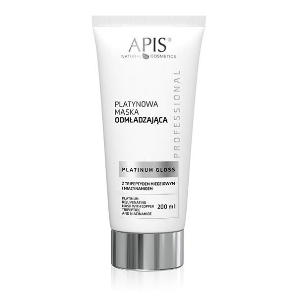 Apis Professional Platinum Gloss Platynowa Maska Odmładzająca z Tripeptydem Miedziowym i Nacynamidem dla Skóry Dojrzałej 200ml