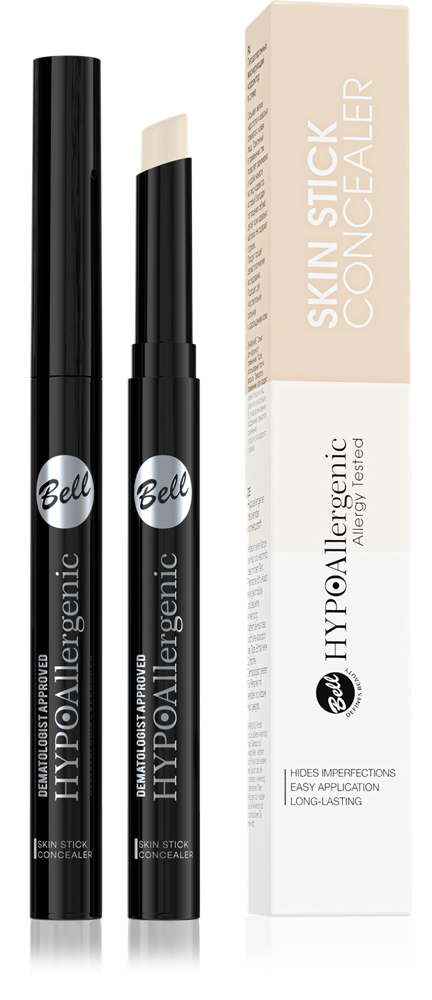 Bell HypoAllergenic Skin Stick Concealer Korektor Maskujący Niedoskonałosci w Sztyfcie 02 Warm Beige 1.2g