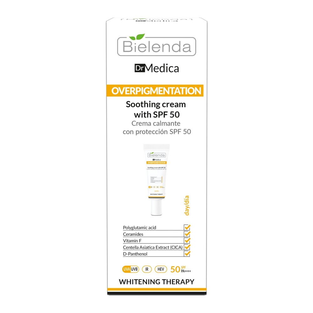 Bielenda Dr Medica Overpigmentation Krem Łagodzący Przebarwienia z SPF50 50ml