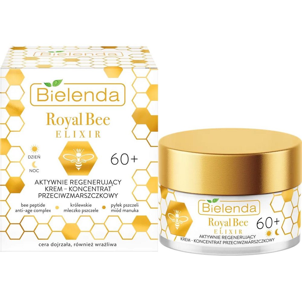 Bielenda Royal Bee Elixir Regenerujący Krem Koncentrat Przeciwzmarszczkowy 60+ na Dzień i Noc 50ml