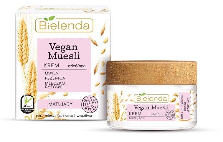 Bielenda Vegan MuesIi Krem Matujący Pszenica Owies Mleczko Ryżowe 50ml