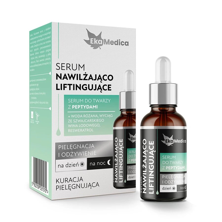 EkaMedica Serum do Twarzy Nawilżająco- Liftingujące z Peptydami 20ml Best Before 30.09.24