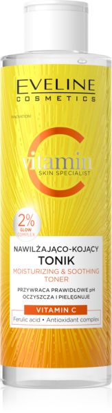 Eveline C Vitamin Skin Specialist Tonik Nawilżajaco-Kojący dla każdego Rodzaju Skóry 200ml 