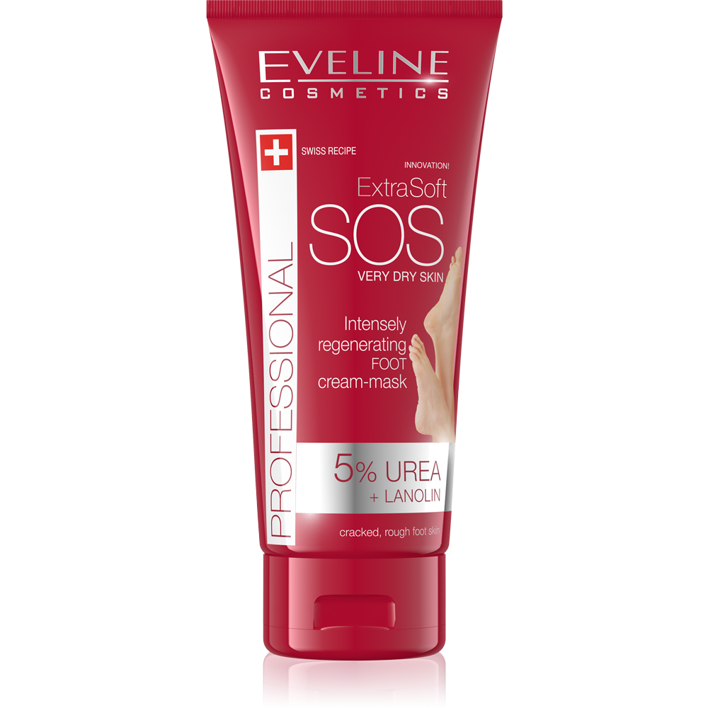 Eveline Extra Soft SOS 5% Mocznik Intensywnie Regenerujący Krem Maska do Stóp 100ml