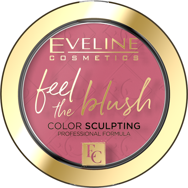 Eveline Feel  Blush  Róż Modelowanie Twarzy Trwały Makijaż Dzień Noc 03 Orchid
