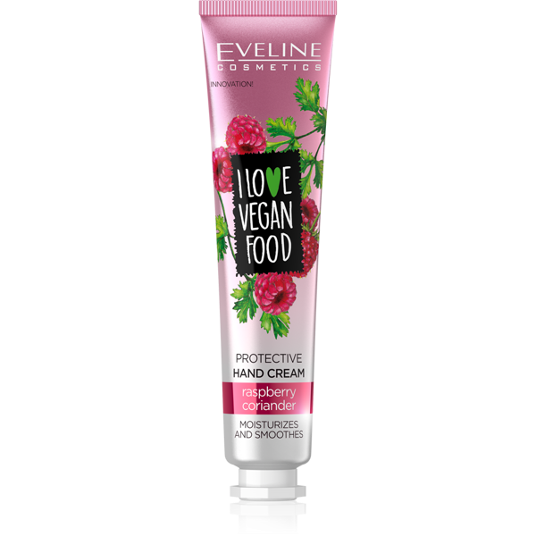 Eveline I Love Vegan Food Ochronny Krem do Rąk Malina Kolendra 50ml