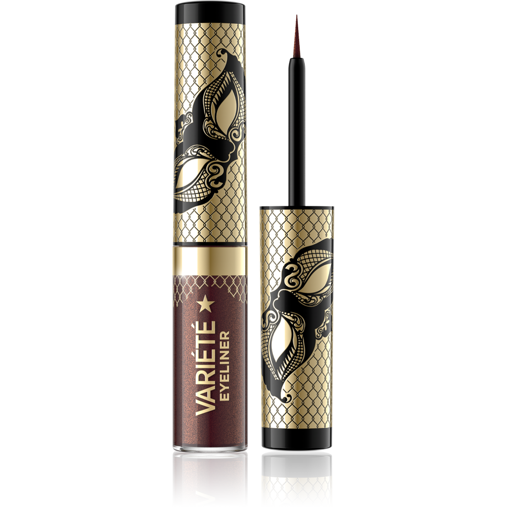 Eveline Variete Wodoodporny Kolorowy Eyeliner w Kałamarzu Nr 02 Shiny Brown 4ml