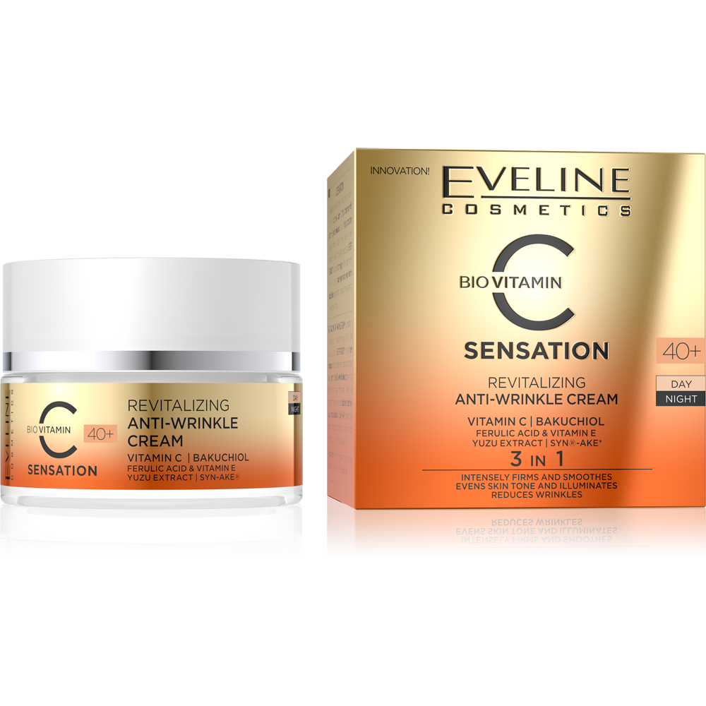 Eveline Vitamin C Sensation Rewitalizujący Krem Przeciwzmarszczkowy na Dzień i na Noc 40+ 50ml