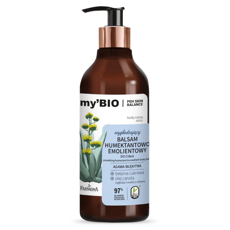 Farmona my'BIO Łagodząco-Wygładzający Balsam Humektantowo-Emolientowy do Ciała 400ml