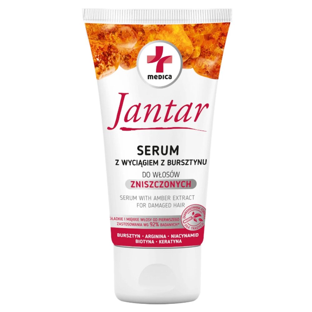 Jantar Medica Serum z Wyciągiem z Bursztynu dla Włosów Zniszczonych 30ml