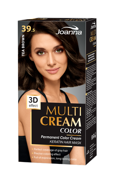 Joanna Multi Cream Color Farba Trwały Intensywmy Kolor Włosów  Herbaciany Brąz 39.5