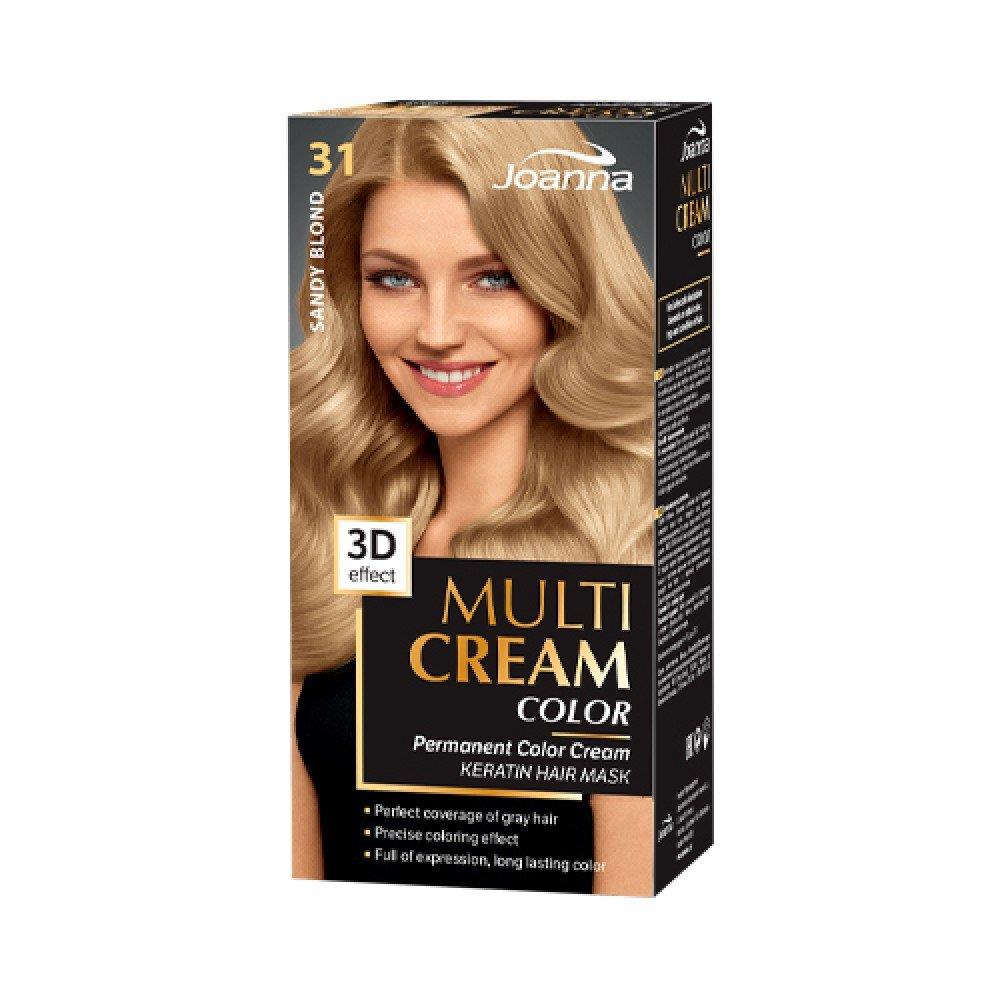 Joanna Multi Cream Color Farba Trwały Intensywmy Kolor Włosów  Piaskowy Blond 31