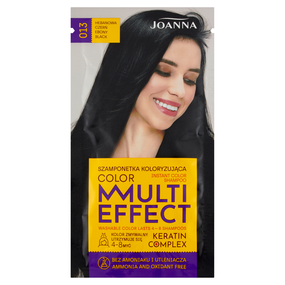 Joanna Multi Effect Szamponetka Koloryzująca 013 Hebanowa Czerń 35 g