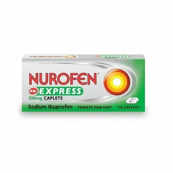 Nurofen Express 256mg Ibuprofenu Zwalczający Ból 16 Kapsułek