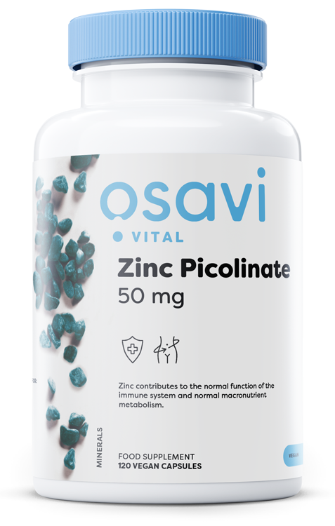 Osavi Zinc Picolinate 50mg Wspiera Zdrowie Organizmu 120 Kapsułek