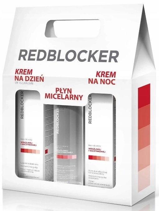 RedBlocker Zestaw Krem na Dzień 50ml Płyn Micelarny 200ml  Krem na Noc 50ml