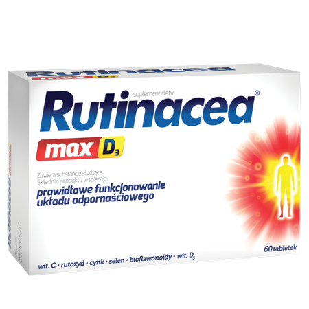 Rutinacea Max D3 Prawidłowe Funkcjonowanie Układu Odpornościowego 60 Tabletek