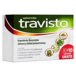 Travisto Wspomaga Trawienie Tłuszczów 30 +10 Tabletek